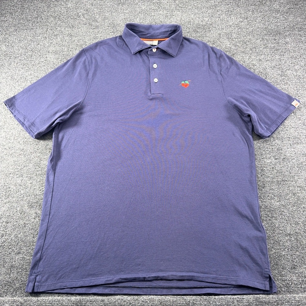 KJUS Men Hollow Pima Polo Shirt Purple Blue Cherry Hill Golf Comfort Fit 52 L